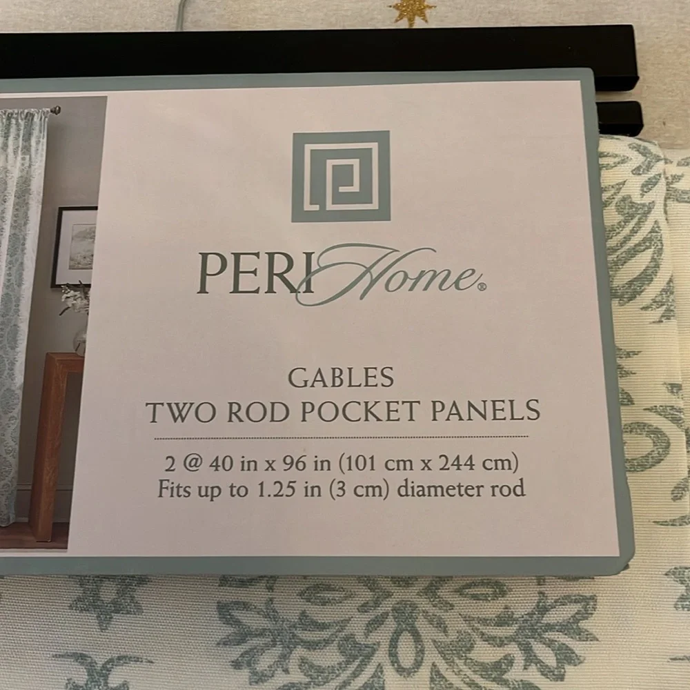 Peri Home Gables Curtain Panels Rod Pocket Seafoam New
